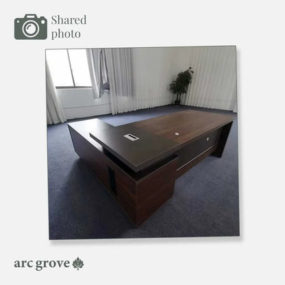 Hershey L-Shaped Executive Desk with Lockable Storage