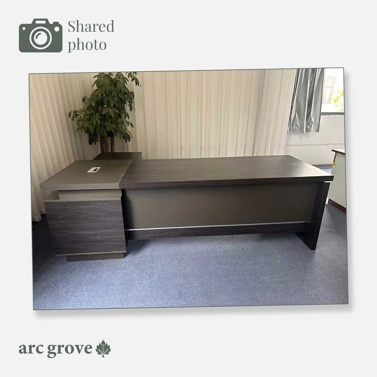 Hershey L-Shaped Executive Desk with Lockable Storage
