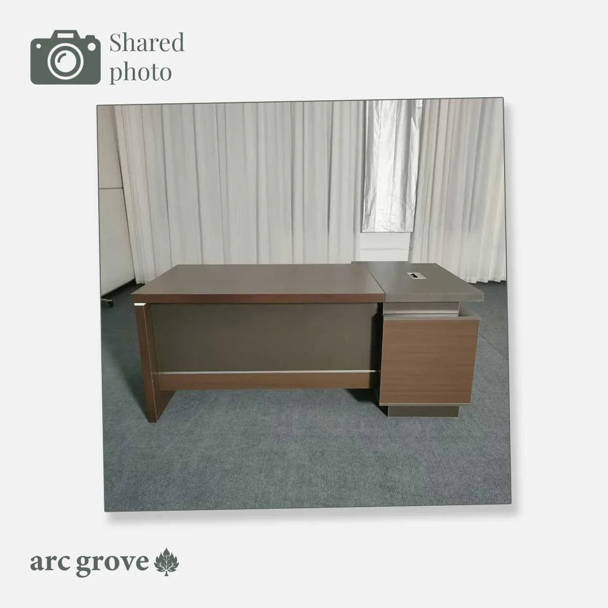 Hershey L-Shaped Executive Desk with Lockable Storage