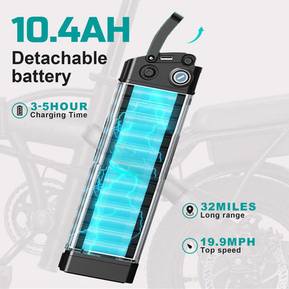 Terrosor 14-Inch 560W Peak Folding E-Bike | GYZMOGENIX