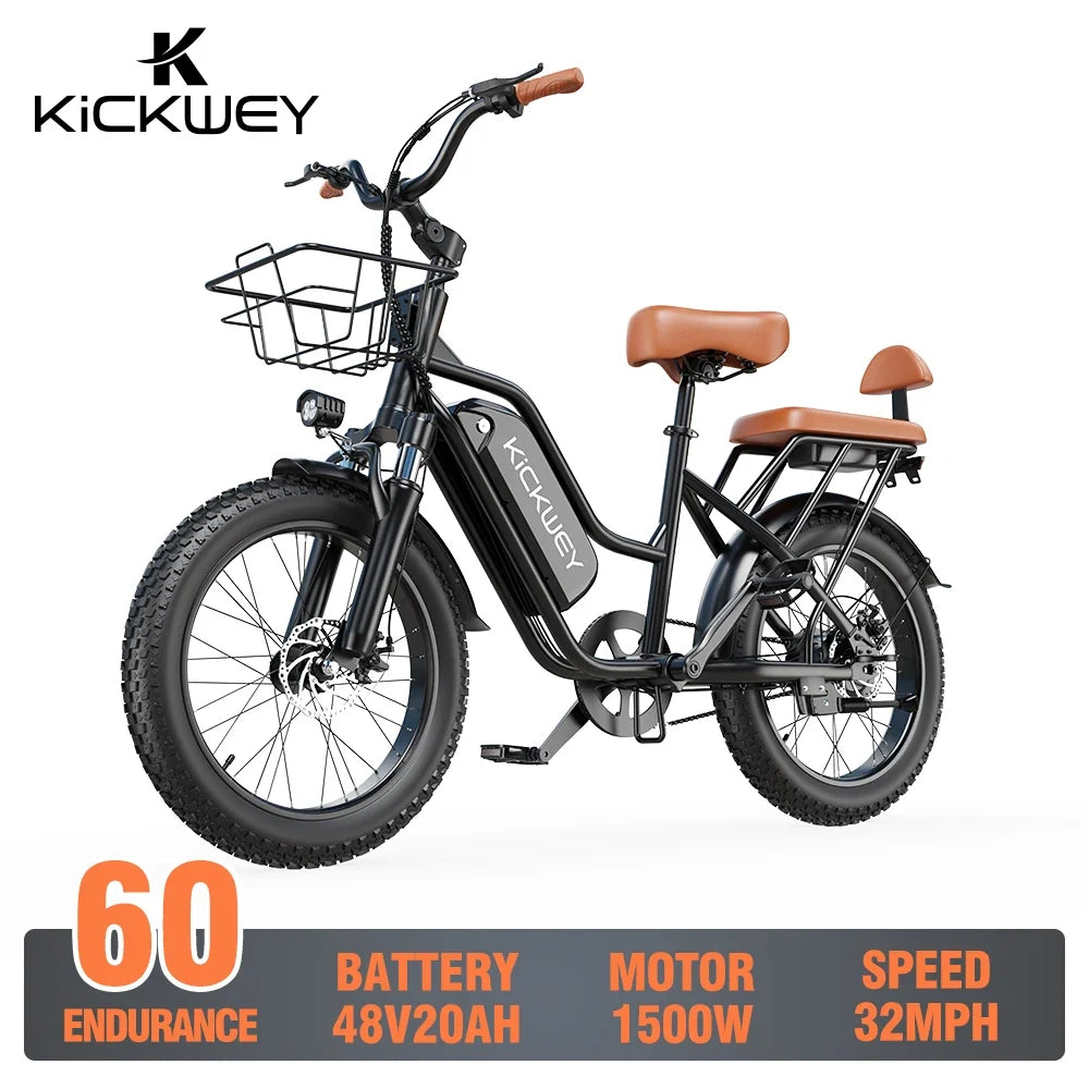 Kickwey LD20 1500W Peak 48V Electric Bike | GYZMOGENIX