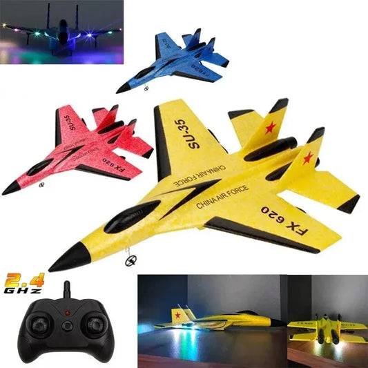 SU35 FX620/FX820 2.4GHz RC Foam Glider Plane with LED Lights