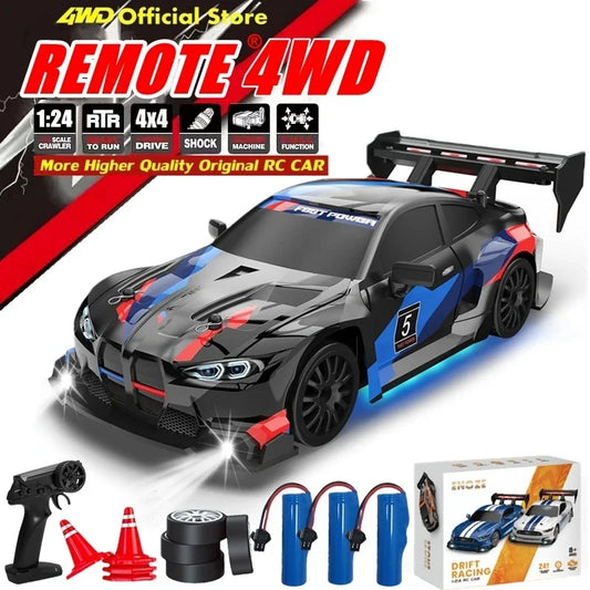 1:24 Scale 4WD RC Drift Car with LED Lights