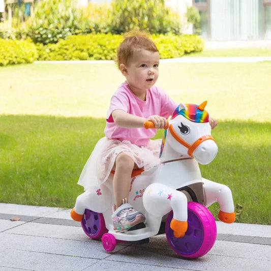 TOBBI 6V Electric Kids Unicorn Ride-On Car