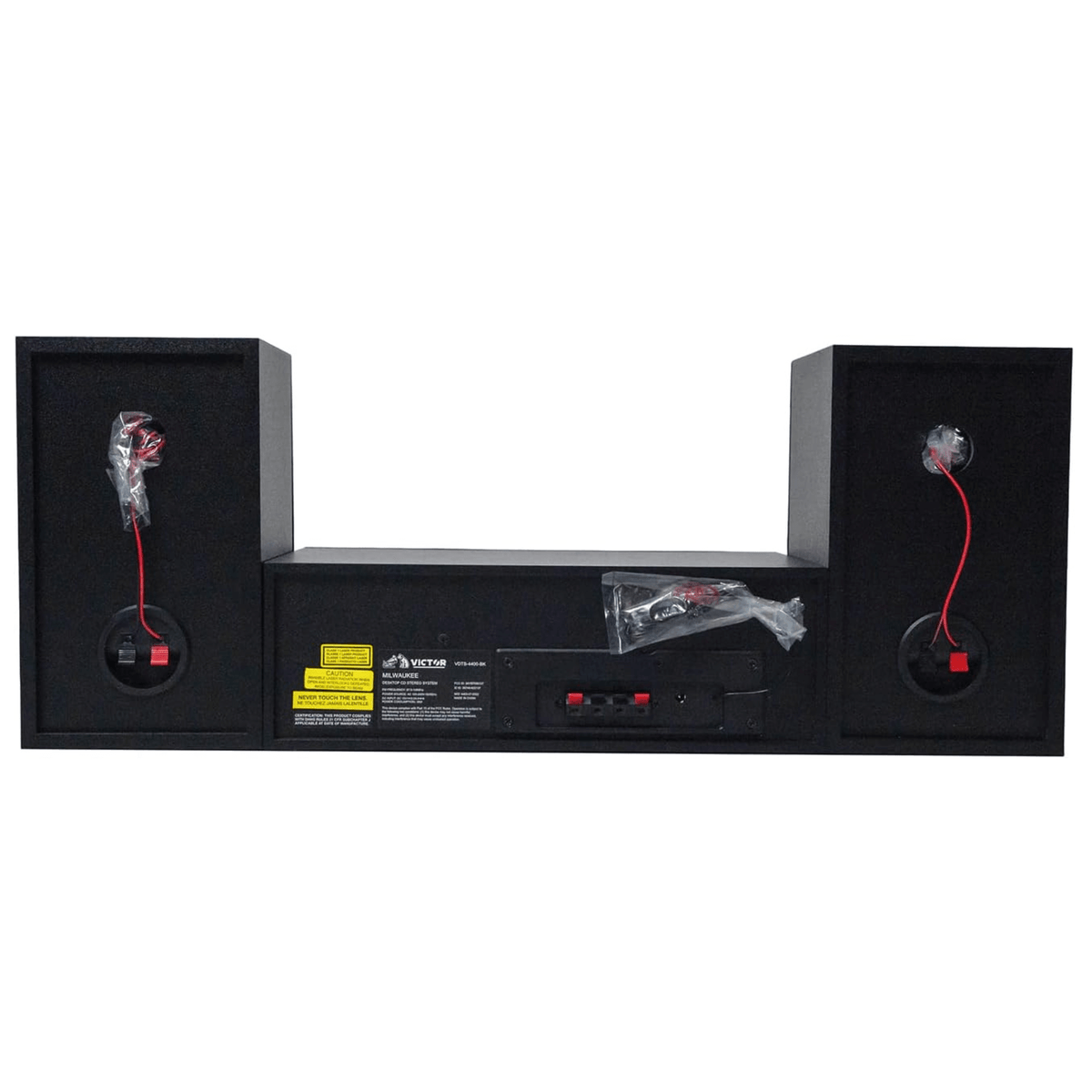 Victor Milwaukee 50W Desktop CD Stereo System w Bluetooth, CD Player & FM Radio