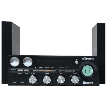 Victor Milwaukee 50W Desktop CD Stereo System w Bluetooth, CD Player & FM Radio