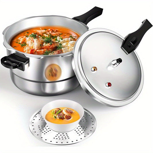 Aluminum Pressure Cooker with Rack – 6, 8 or 10 Qt