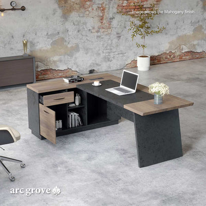 Linton L-Shaped Executive Desk with Storage
