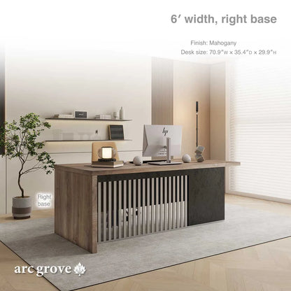 Croft Compact Executive Desk with Cable Management