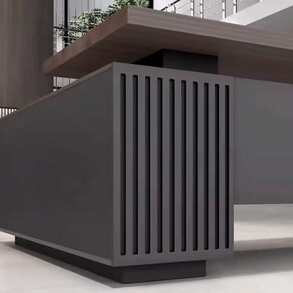 Mercer L-Shaped Executive Desk with Lockable Drawers