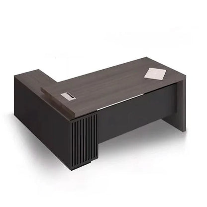 Mercer L-Shaped Executive Desk with Lockable Drawers