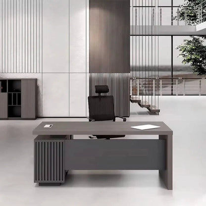 Mercer L-Shaped Executive Desk with Lockable Drawers
