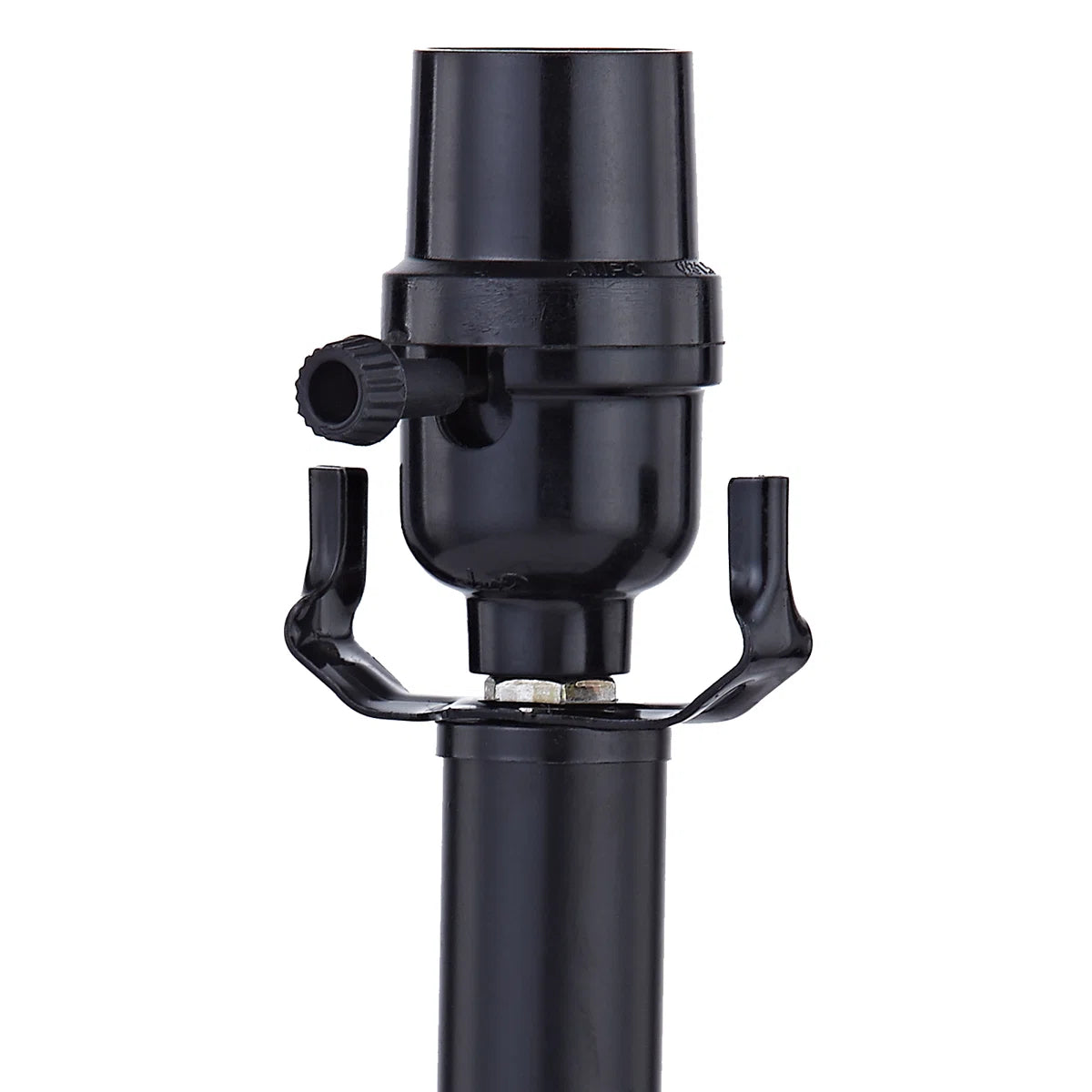 Modern Forged Iron Table Lamp, 19-Inch, Black with Rotary Switch