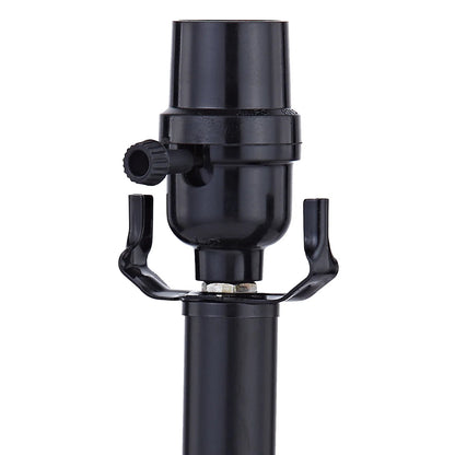 Modern Forged Iron Table Lamp, 19-Inch, Black with Rotary Switch