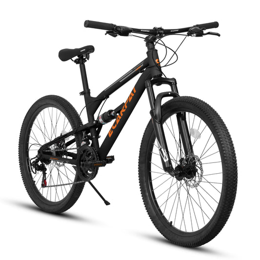 26-Inch Black/Orange RidgeLine Mountain Bicycle – 21-Speed