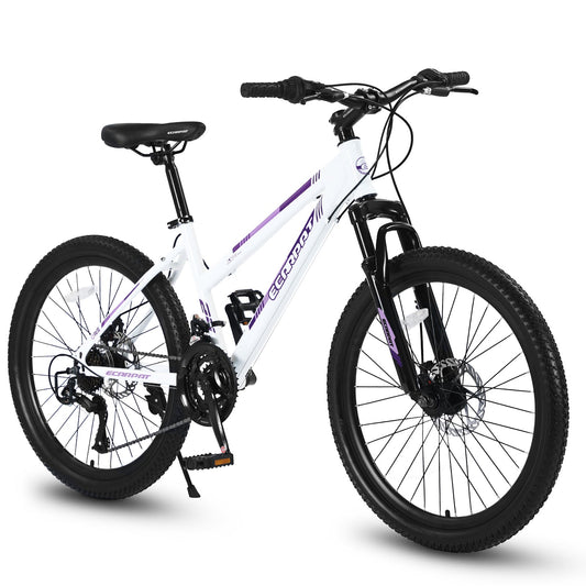 26" Women & Teen Mountain Bike - Shimano 21-Speed, Dual Disc Brakes & 100mm Front Suspension