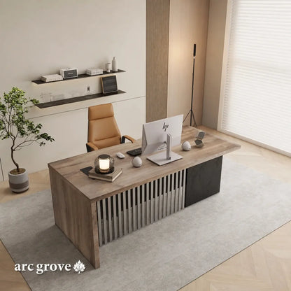 Croft Compact Executive Desk with Cable Management