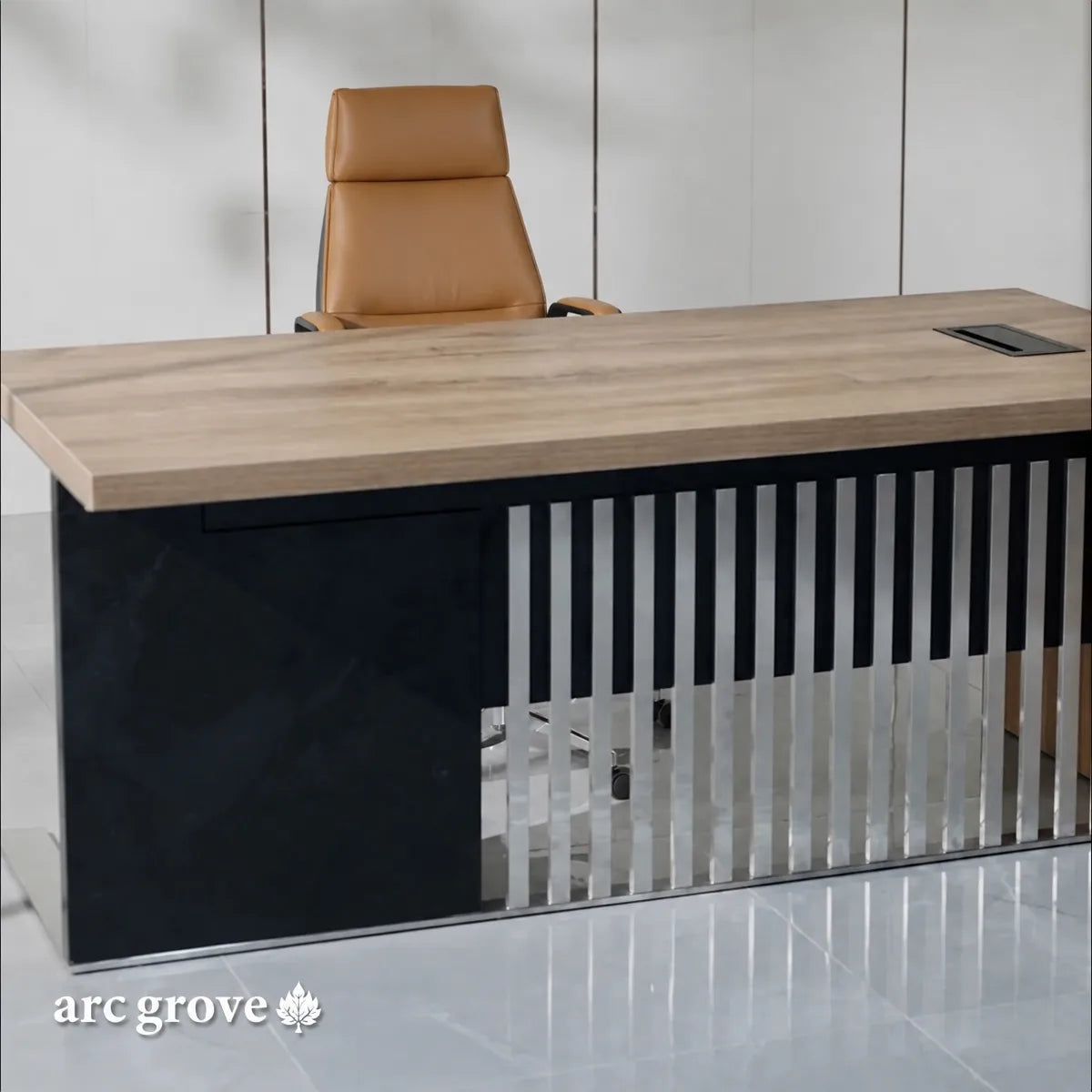 Croft Compact Executive Desk with Cable Management