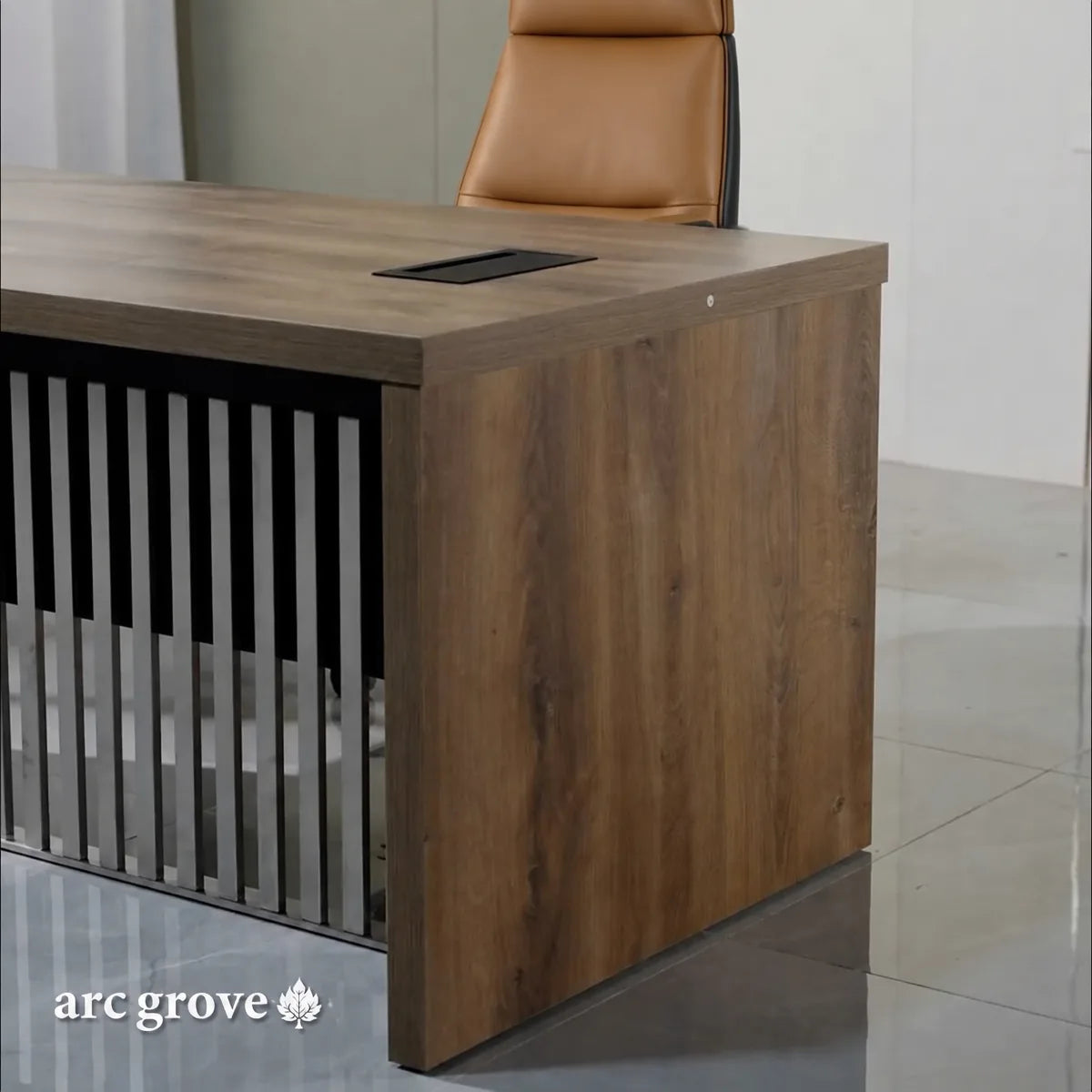 Croft Compact Executive Desk with Cable Management