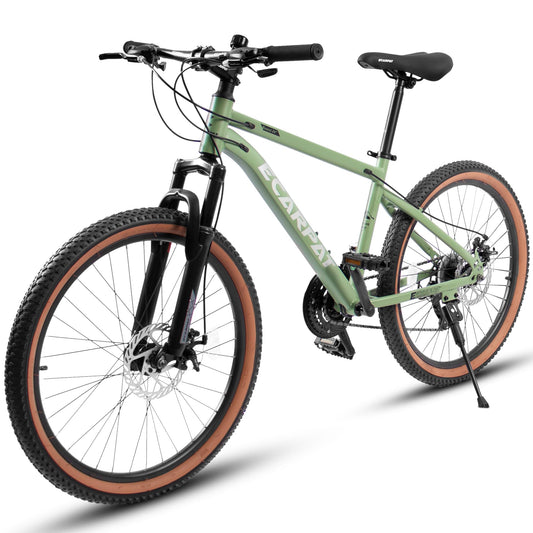 24-Inch TrailLite Youth & Adult Mountain Bike – 21-Speed, Green