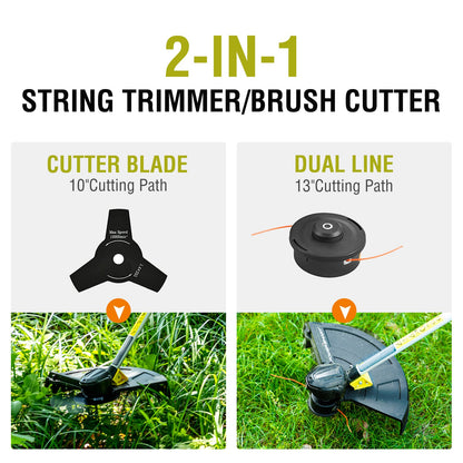 40V 13" Cordless Brush Cutter w/ Battery & Charger DB2501
