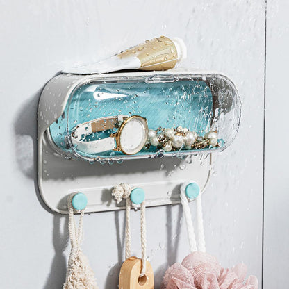 Wall-Mounted Bathroom Storage Box with Protective Lid