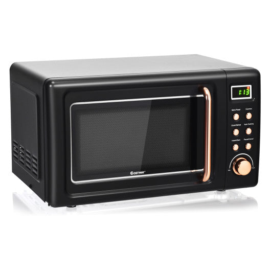 700W Retro Countertop Microwave – Gold