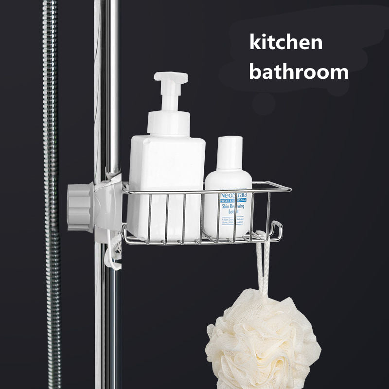 Adjustable Sink Faucet Organizer with Drain Rack