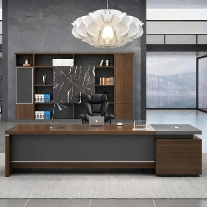 Hershey L-Shaped Executive Desk with Lockable Storage