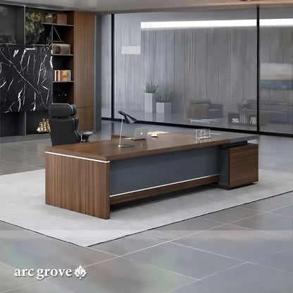 Hershey L-Shaped Executive Desk with Lockable Storage