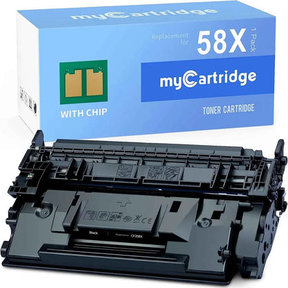 myCartridge Remanufactured Compatible HP 58X CF258X Toner Cartridge with Chip 1-Pack Black | LaserJet Pro M404n · M404dn · M404dw · MFP M428dw · M428fdn · M428fdw · Enterprise M406dn · MFP M430f | 10000 Pages