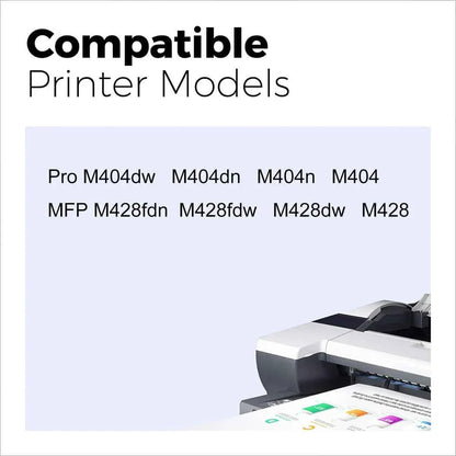 myCartridge Remanufactured Compatible HP 58X CF258X Toner Cartridge with Chip 1-Pack Black | LaserJet Pro M404n · M404dn · M404dw · MFP M428dw · M428fdn · M428fdw · Enterprise M406dn · MFP M430f | 10000 Pages