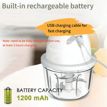 Electric Garlic Chopper Compact Vegetable 350ml