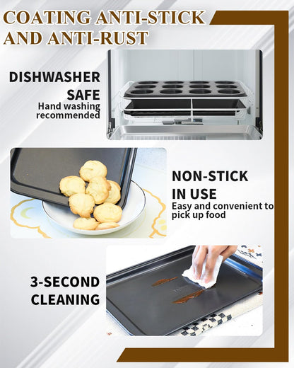 19 Piece Carbon Steel Nonstick Bakeware Set