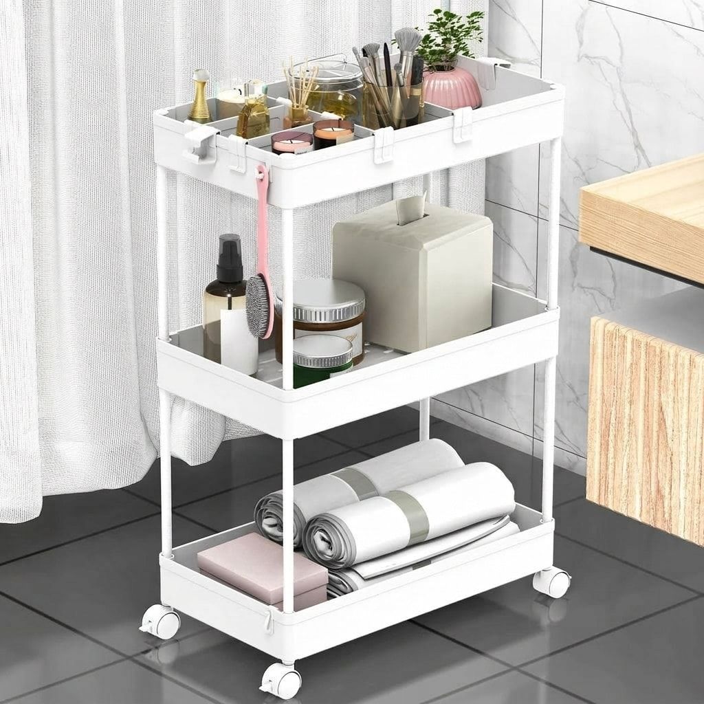 3-Tier Rolling Storage Cart Organizer
