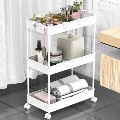 3-Tier Rolling Storage Cart Organizer
