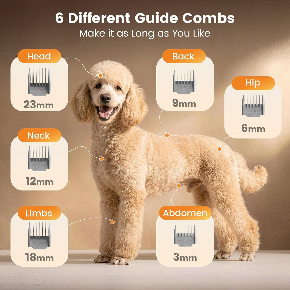 oneisall White Pet Grooming Vacuum Kit LM2