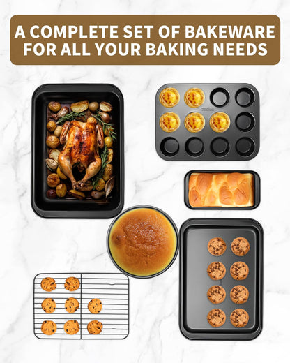 19 Piece Carbon Steel Nonstick Bakeware Set
