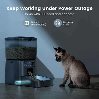 oneisall WiFi Automatic Cat Feeder CW15015
