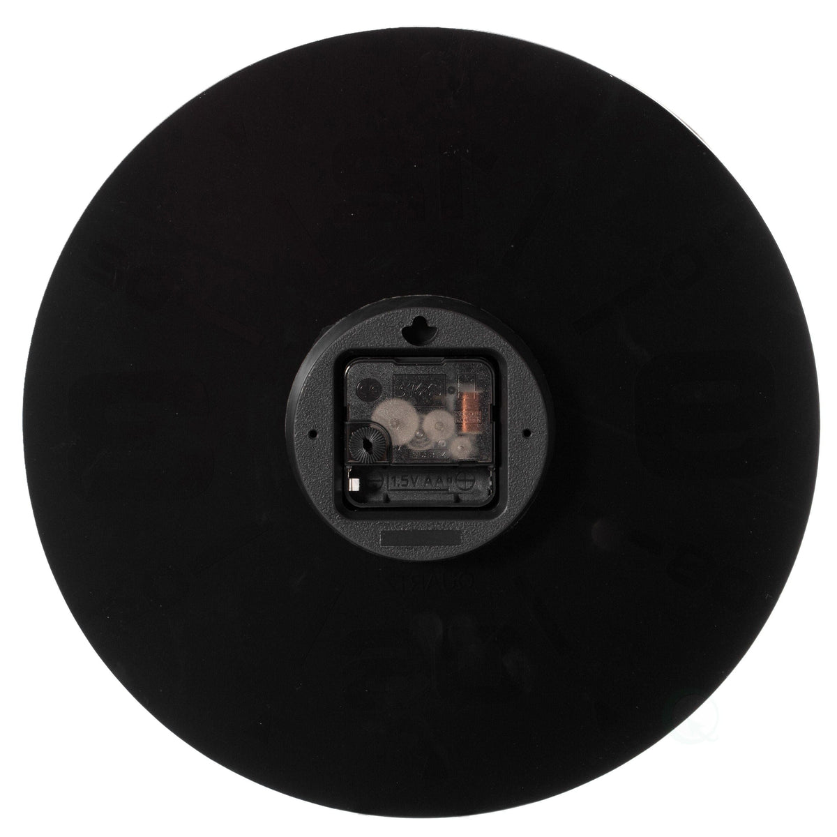 Modern Round Analog Wall Clock Black