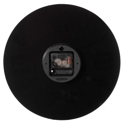 Modern Round Analog Wall Clock Black
