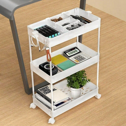 3-Tier Rolling Storage Cart Organizer