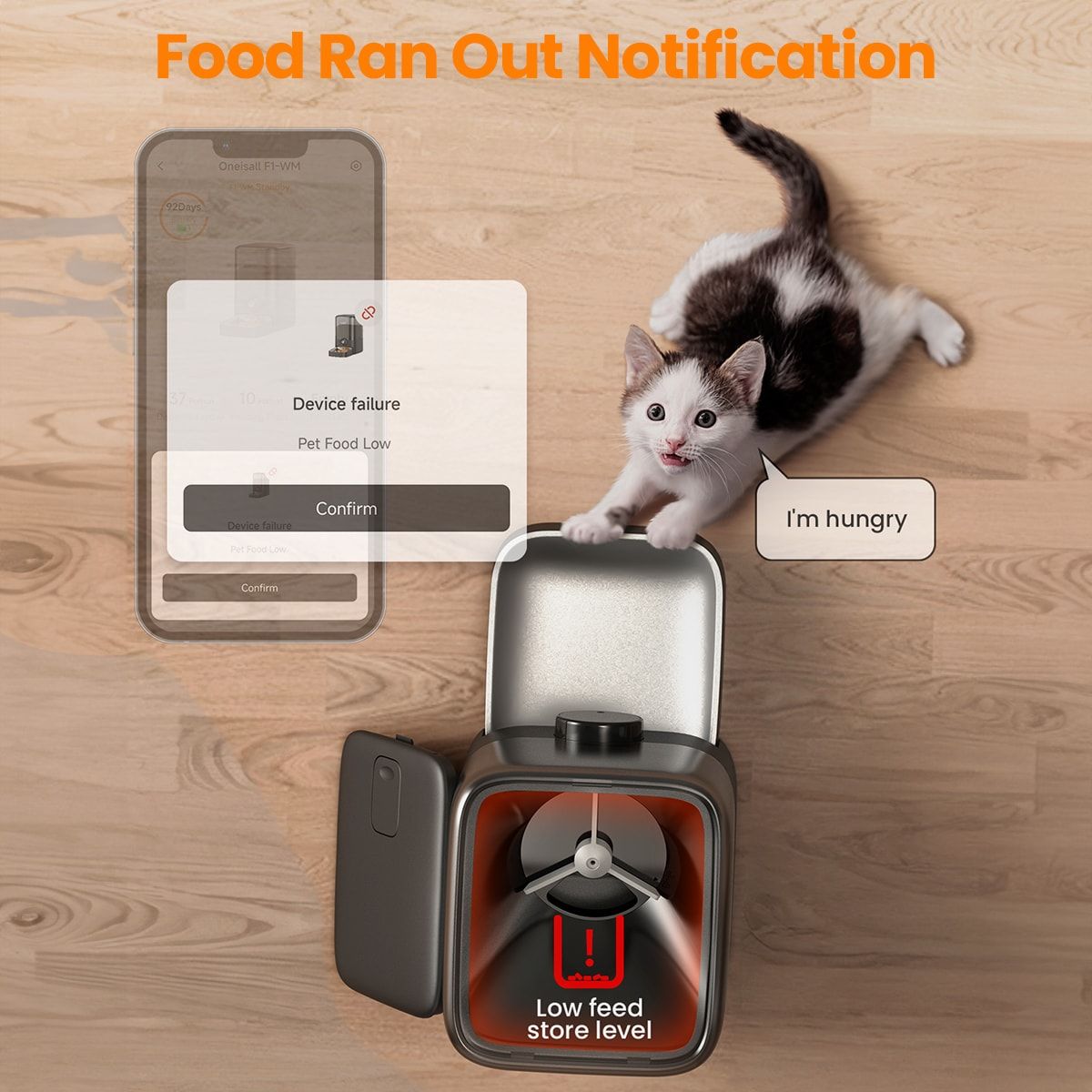 oneisall WiFi Smart Cat Feeder PF06DAU
