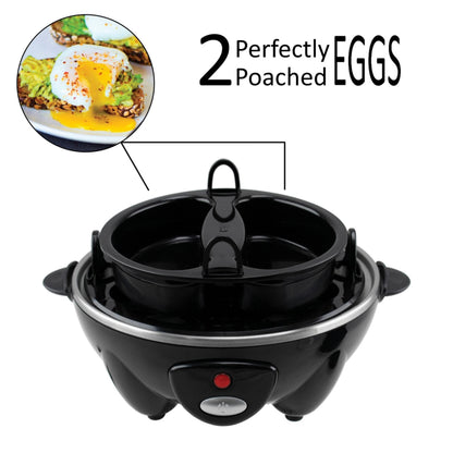 Brentwood Electric 7 Egg Cooker Auto Shut Off Black