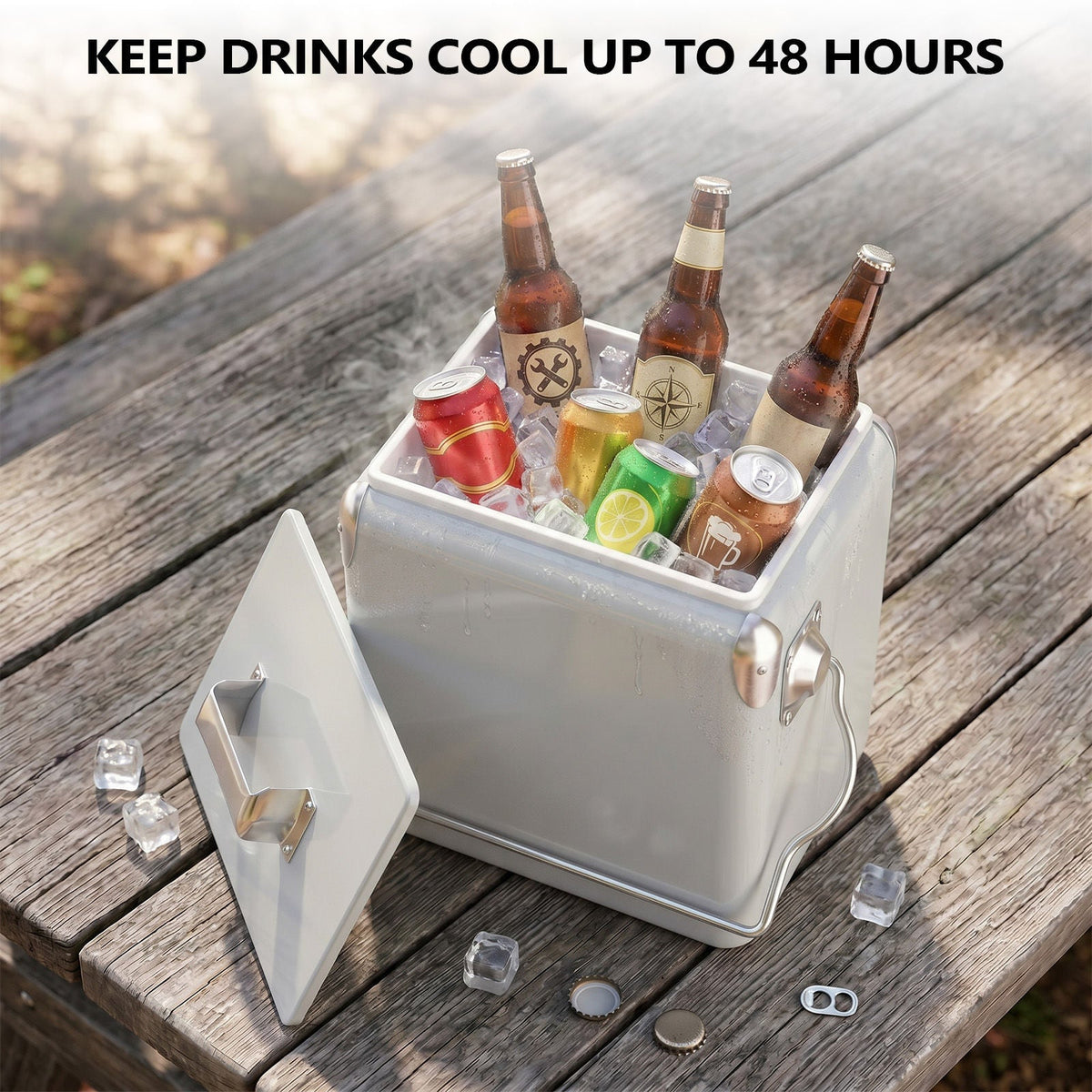 Winado 14 Qt Portable Insulated Ice Chest with Bottle Opener