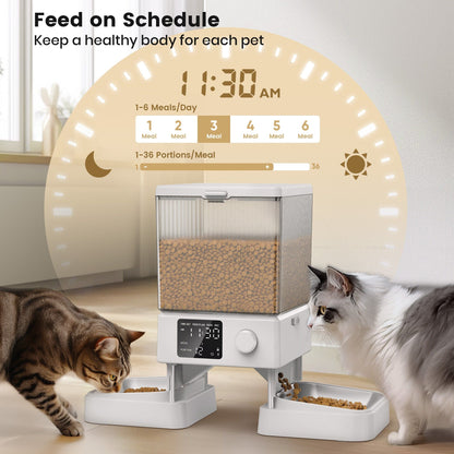 oneisall Automatic Cat Feeder 5L for 2 Pets PF02WAU