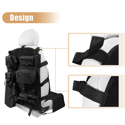 Car Front Seat Back Organizer Storage Bag 7 Pocket for Jeep Wrangler JK JL