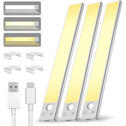 ZXQJRAQ Motion Sensor Under Cabinet Lights Rechargeable 8 Inch