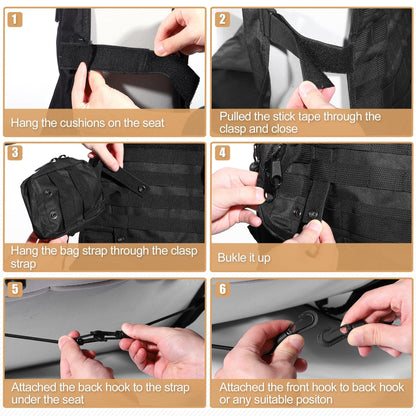Car Front Seat Back Organizer Storage Bag 7 Pocket for Jeep Wrangler JK JL