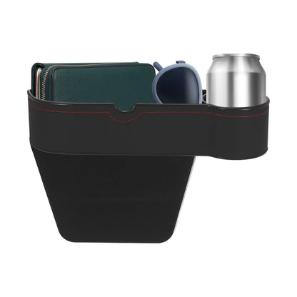 Car Seat Gap Filler Organizer Black ABS+Leather